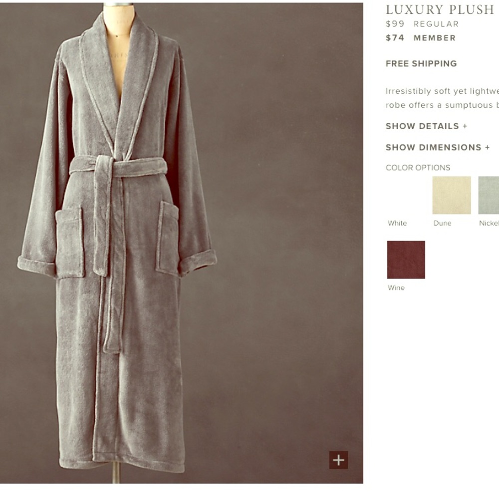Restoration Hardware Plush Robe